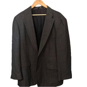 Haggar Collections Houndstooth 44R Black and Gray Suit Jacket Sport Coat Blazer